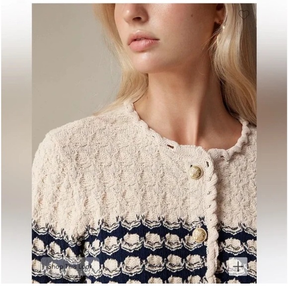 NWT J.Crew Textured crochet lady jacket - Picture 2 of 13